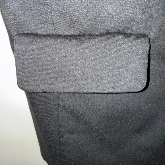 Alice & Olivia Black Shawl Collar Blazer Ruched Sleeve Cuffs Size Medium - Picture 4 of 10